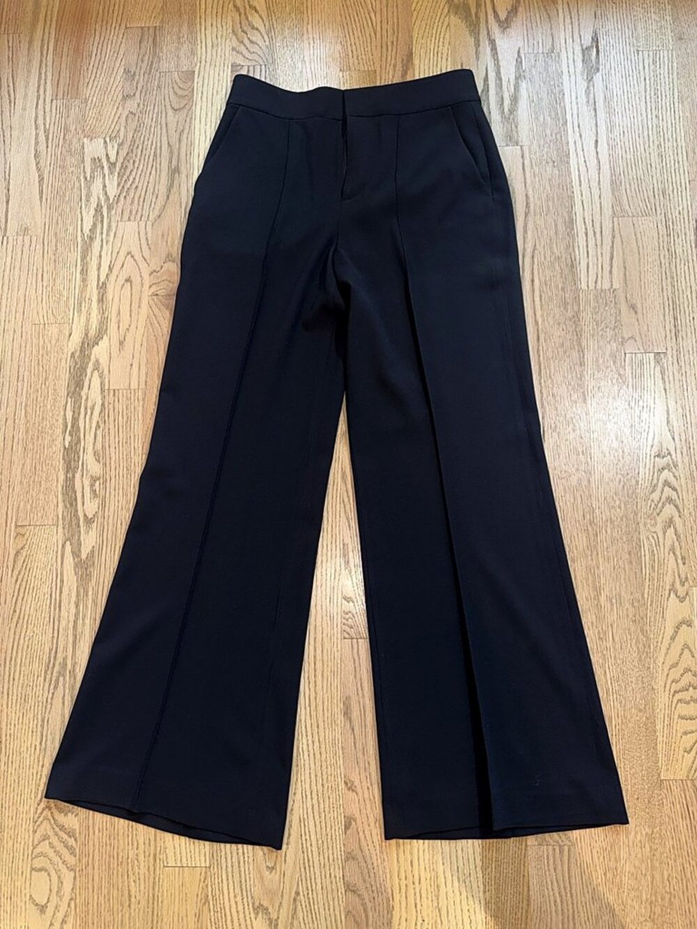 Alice + Olivia Dylan High Waist Wide Leg Crepe Pants Black Size 6 - Picture 3 of 7